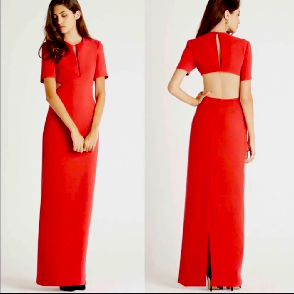 BCBG Red Open Back Gown / Maxi dress